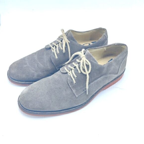 1901 nordstrom Taupe Gray Suede Leather Oxford Shoes Men's Size 10 - Picture 13 of 13